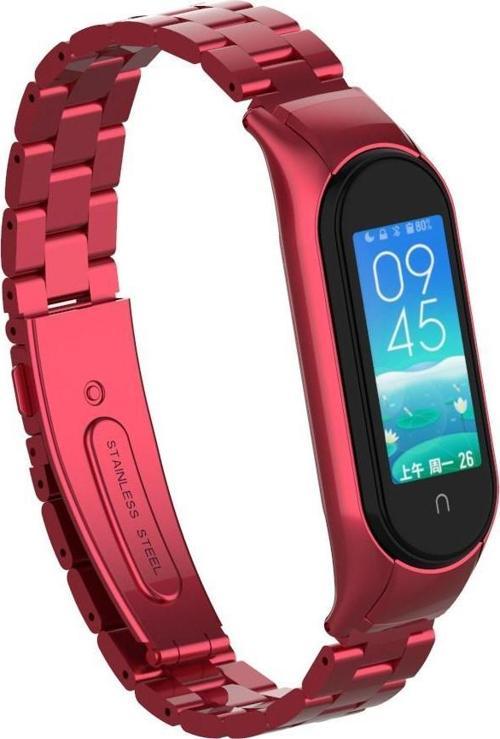 Xiaomi Mi Band 5 Mi Band 6 Uyumlu Çelik Steel Kordon Kayış