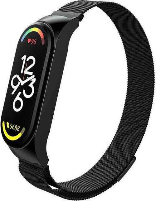 Xiaomi Mi Band 7 Uyumlu Metal Hasır Manyetik Kordon Kayış