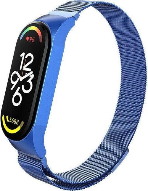 Xiaomi Mi Band 7 Uyumlu Metal Hasır Manyetik Kordon Kayış