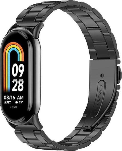 Xiaomi Mi Band 8 Mi Band 9 Uyumlu Paslanmaz Çelik Steel Kordon Kayış