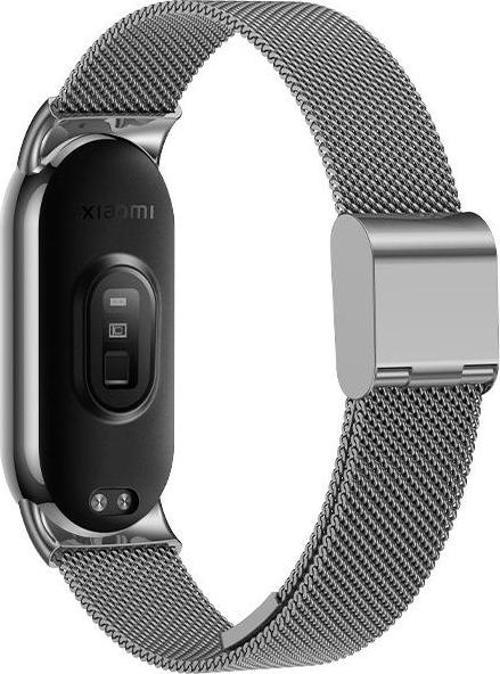 Xiaomi Mi Band 8 Mi Band 9 Uyumlu Paslanmaz Metal Hasır Tokalı Kordon Kayış