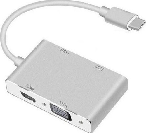 Type-C Usb C 3.1 Hdmi Vga Dvi Usb Port 3.0 Hub Çoklayıcı Adaptör