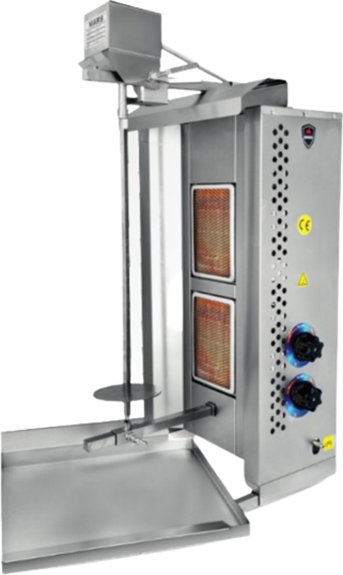 UST-02G 2li Üstten Motorlu Döner Ocağı Gazlı CE