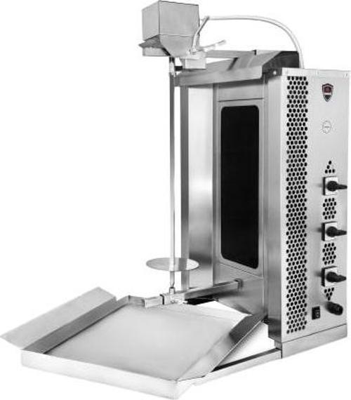 MED-03 3lü Üstten Motorlu Döner Ocağı Elektrikli
