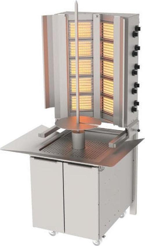 ADG-10-D-S Döner Makineleri Duvara Monte Gazlı Hareketli Alt Arabalı Sabit - 5x2 Radyanlı
