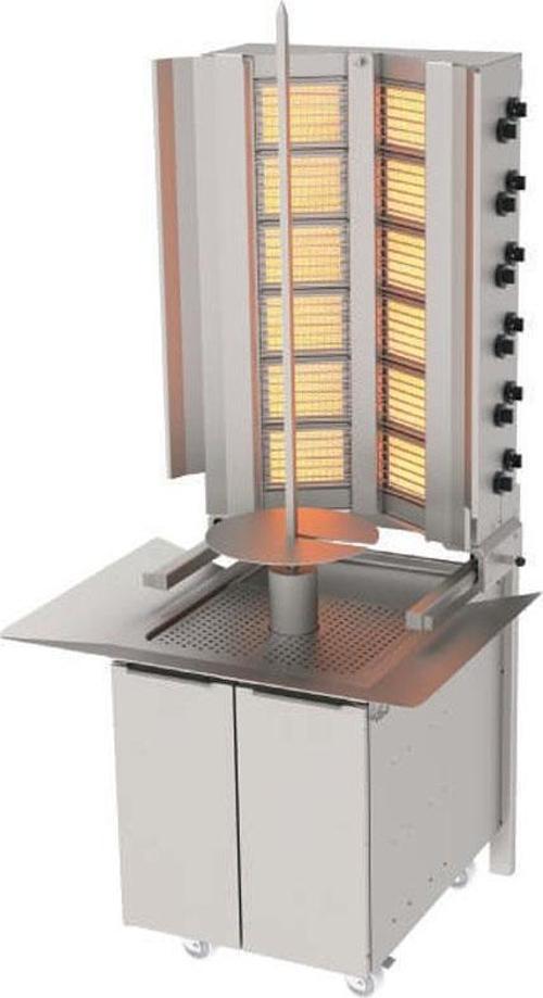 ADG-12-D Döner Makineleri Duvara Monte Gazlı Hareketli Alt Arabalı Alttan Motorlu - 6x2 Radyanlı - 220 V