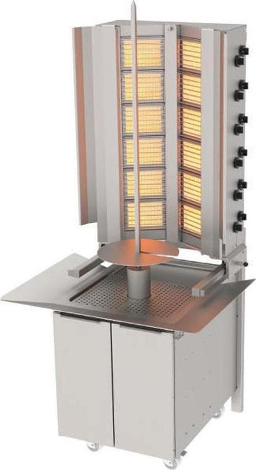 ADG-12-D-S Döner Makineleri Duvara Monte Gazlı Hareketli Alt Arabalı Sabit - 6x2 Radyanlı