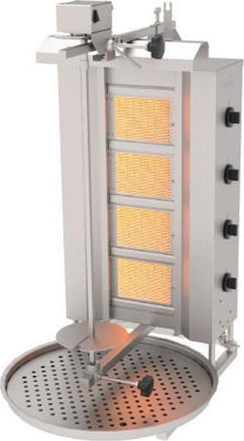 ADG-4U Döner Makineleri Gazlı Üstten Motorlu - 4 Radyanlı - 230 V