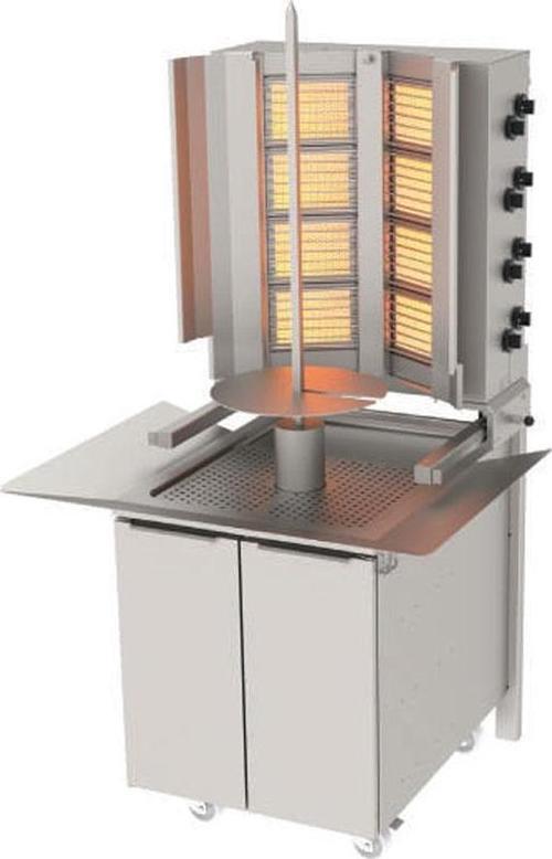 ADG-8-D-S Döner Makineleri Duvara Monte Gazlı Hareketli Alt Arabalı Sabit - 4x2 Radyanlı