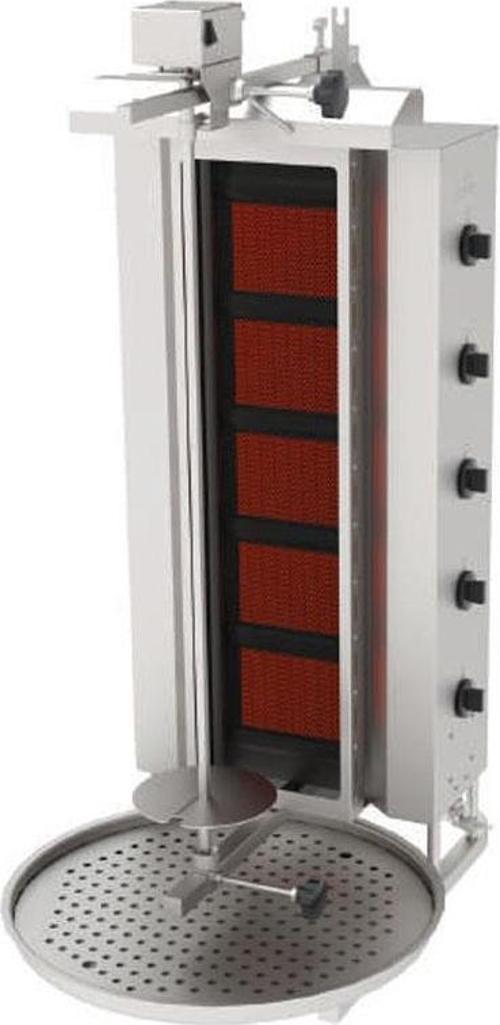 ADGC-5-U Döner Makineleri Gazlı Camlı Üstten Motorlu - 5 Radyanlı - 230 V