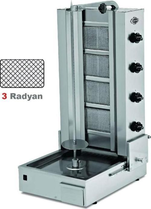 EMP.DN.150 Döner Ocağı - Alttan Motorlu - Gazlı - 3 Radyanlı - LPGli