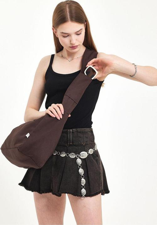 Classic Kanvas Kahve Rengi Tote The School Bag Çapraz Ve Omuz Çantası