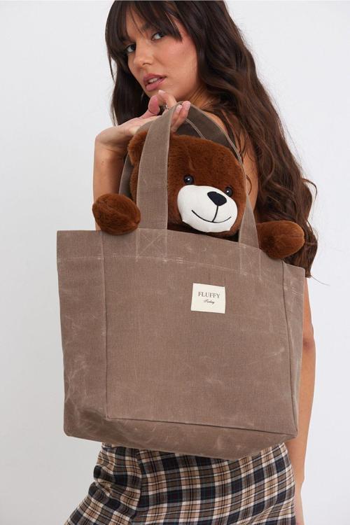 Cookie Büyük Boy Mumlu Kanvas Kadın Omuz Ve El Çantası / Lise Ve Üniversite Okul Çantası