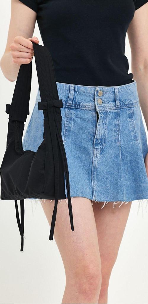 Coquette Kurdele Detaylı Midi Bag Fiyonklu Midi Boy Baget El Ve Omuz Çantası