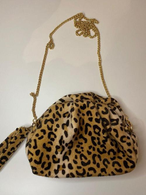 Leopar Zincirli El Çantası /  Zincirli Leopar El Çantası