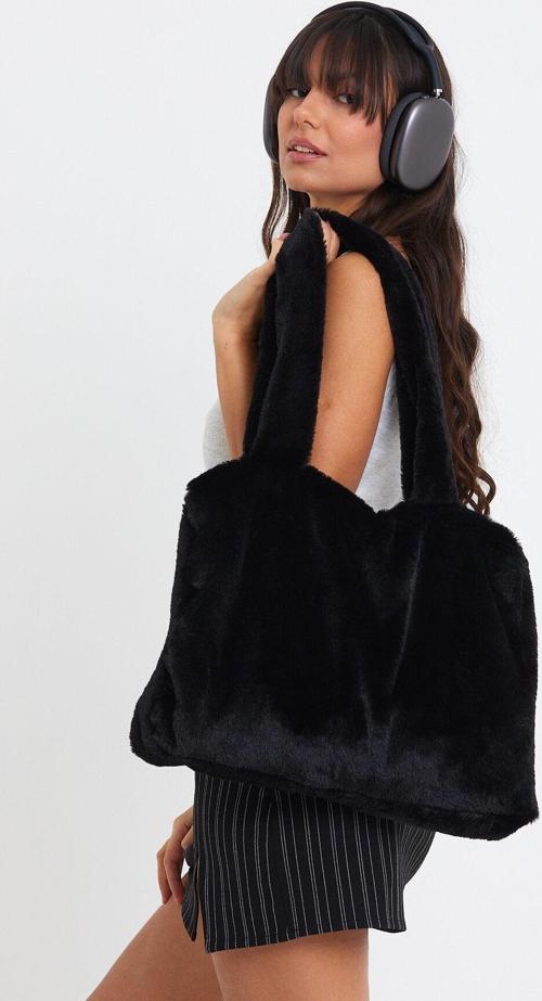 Midnight Laptop Tote / Kadın Peluş Toscana Bilgisayar Çantası 42X34 Sap 65 Cm