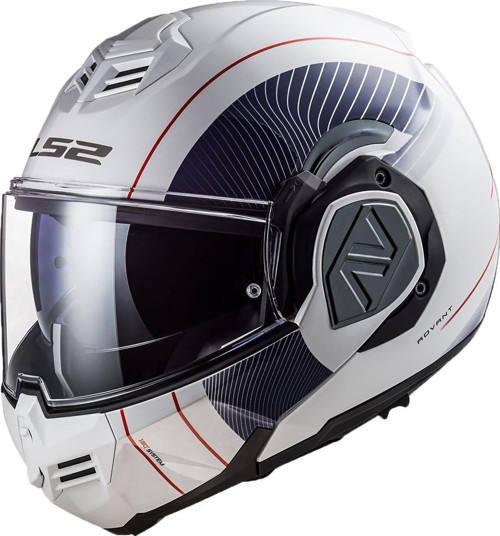Advant Cooper Çene Açılır Modüler Kask Beyaz Mavi LARGE