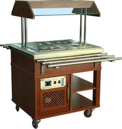 ASSB-02 Saladbarlar Orta Tip Ahşap Kaplama GN 1/1 x 2 - 230 V