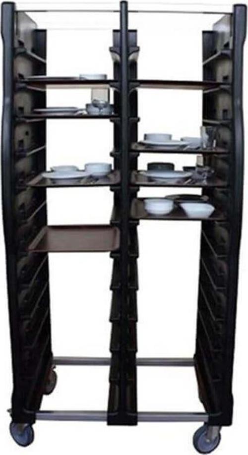 TTA-3753 Tepsi Taşıma Arabası-çift sıra-2x12 adet 37x53 cm tepsi kp-demonte