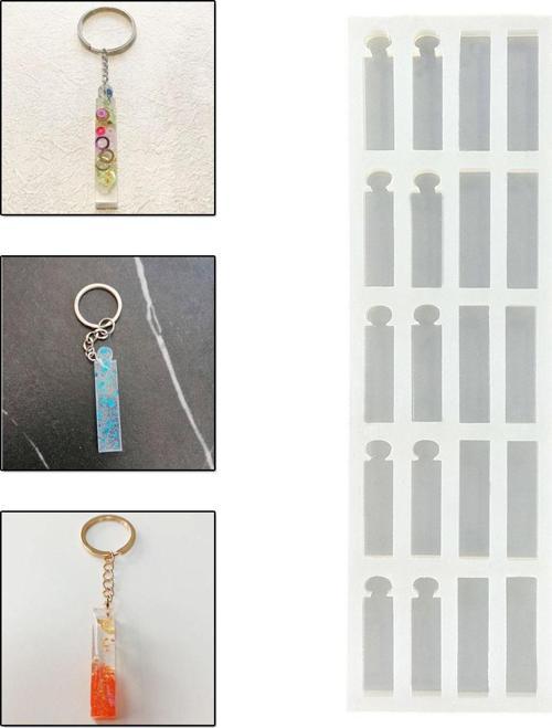 Epoksi Çoklu Silikon Kalıp I ve İ Harfi Anahtarlık Reçine Seri Döküm Kalıbı 4 CM 10 Lu