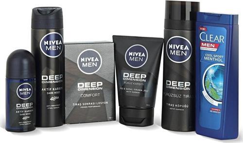 Men Erkek Cilt Bakım Seti + Clear Men Menthol Şampuan 180 Ml