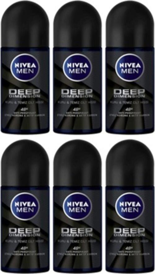 Men Deep Dimension 48H Roll On 50 Ml X 6 Adet