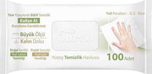 Pratik Yüzey Temizlik Havlusu 100'Lü