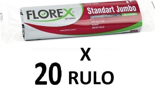 Standart Jumbo Boy ( 80X110 Cm ) Siyah Çöp Poşeti 20 Rulo 10*20=200 Adet