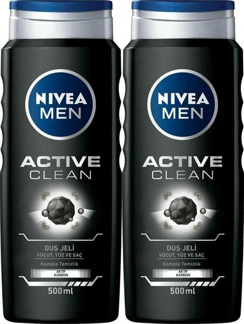 Active Clean Erkek Duş Jeli 500 Ml X2