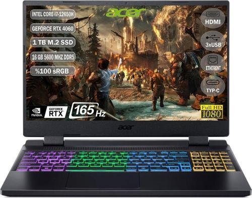 Nitro 5 I7-12650H 16 GB 1 TB SSD RTX 4060-8 GB 15.6'' 165 Hz Freedos NH.QM0EY.00B+165