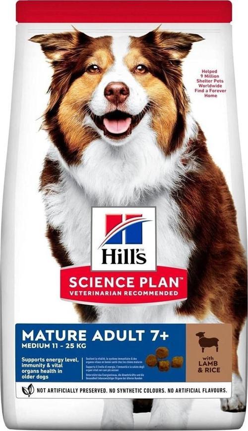 Mature Adult 7+ Köpek Adult Medium 14KG Kuzu Etli Pirinçli Orta Irk Ileri Yaşlı Köpek Maması Senior