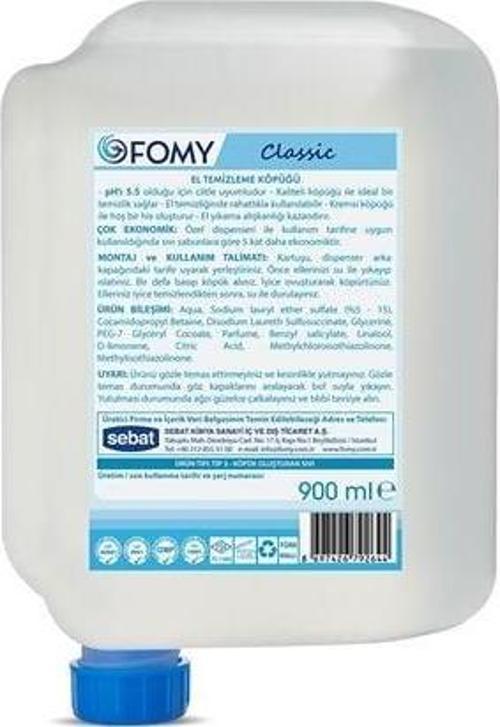 Classic Ferahlatıcı Derinlemesine Temizlik Kremsi Kolay Durulanan Cilt Temizleme Köpüğü 900 ml