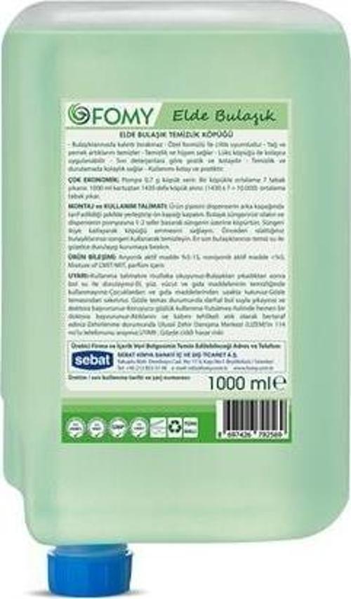 Elde Bulaşık Temizlik Köpüğü 1000 ml