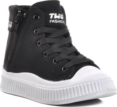 Orion-P Siyah-Beyaz İçi Polarlı Unisex Çocuk Bot