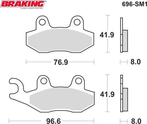 Brakıng Fren Balatası 696sm1 Ters Kulak Ön Kymco Agılıty Lıke 125 Lıke 200i People S 250i Burgman An