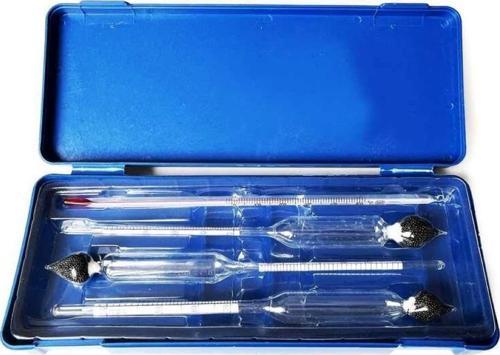 3'lü Set Termometreli Alkolmetre 0-40-70-100