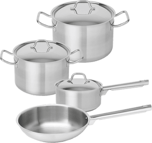 Cookware Set - 7 Parça Paslanmaz Çelik Tencere Seti (İndüksiyon Ocak Uyumlu)