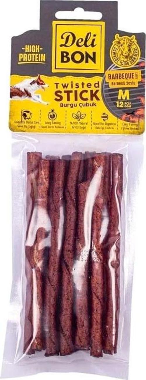 Deri Burgu Çubuk Orta Boy Barbekü Kalın 12&amp;#039;li Paket