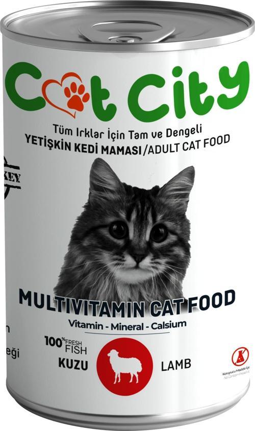 Az Tahıllı Kuzu Etli Yetişkin Kedi Konserve Yaş Mama 400 gr
