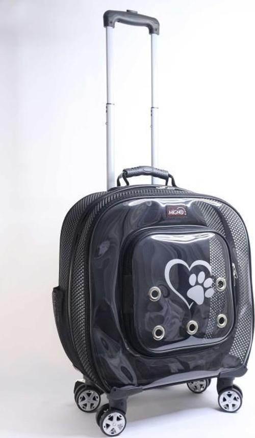 Prestige Model Tekerlekli Kedi Köpek Taşıma Çantası 42 x 40 x 22 cm Siyah 15 kg