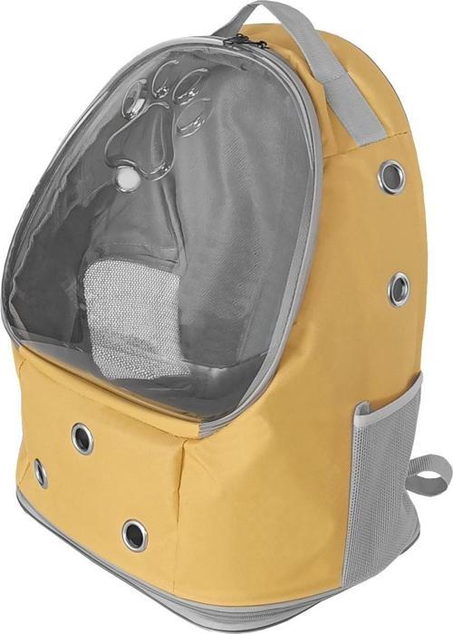 Patili Astronot Şeffaf Taşıma Sırt Çantası Sarı 24 x 32 x 42 cm
