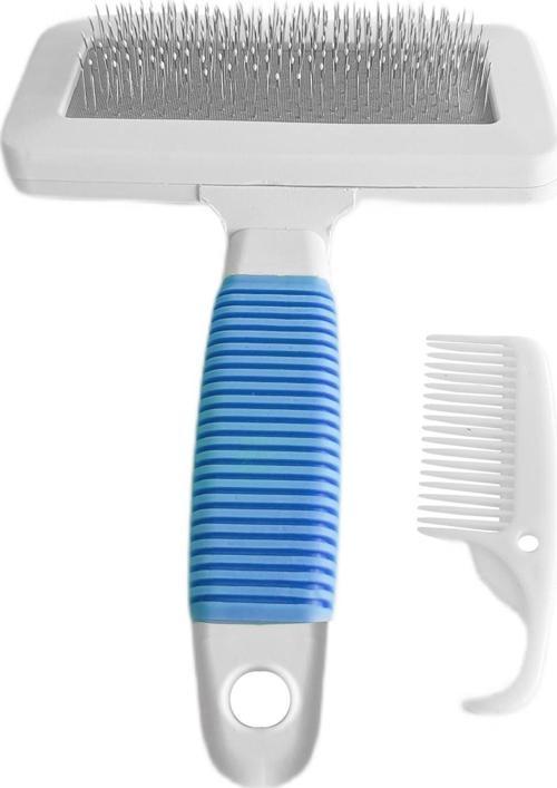 Temizleme Aparatlı Kedi Köpek Tarağı 7 cm-14 cm Small Mavi
