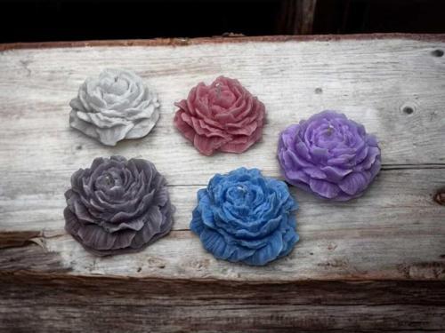 Ayd 3'lü Orta Boy Kalp Seti Canlı Renkler %100 Doğal Soya Wax Ananas Kokulu Mum&candle