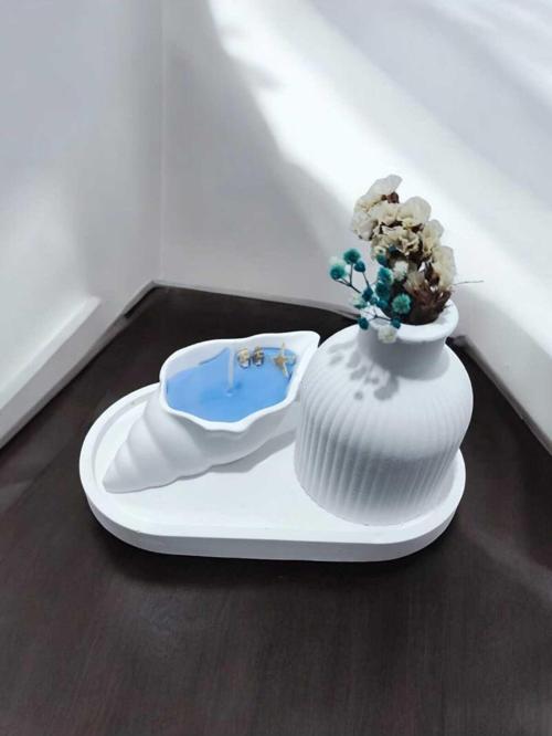 AYD Sunum Tabağı Takılık Süslük Dekoratif  Vazo & Biblo Kokulu Mum&Şamdan  %100 Soya Wax & Taş Tozu