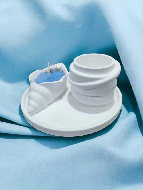 AYD Sunum Tabağı Takılık Süslük Dekoratif  Vazo & Biblo Kokulu Mum&Şamdan  %100 Soya Wax & Taş Tozu