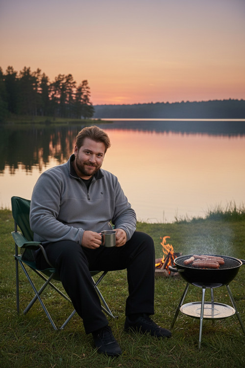 Regular Fit Anti-Pilling Büyük Beden Dik Yaka Kışlık Şardonlu Erkek Polar 5906001B GRİ