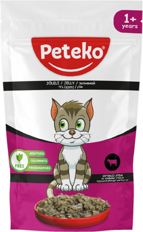 24 ADET JÖLELİ PARÇA ETLİ YETİŞKİN KEDİ YAŞ MAMASI BİFTEKLİ 85 GRAM