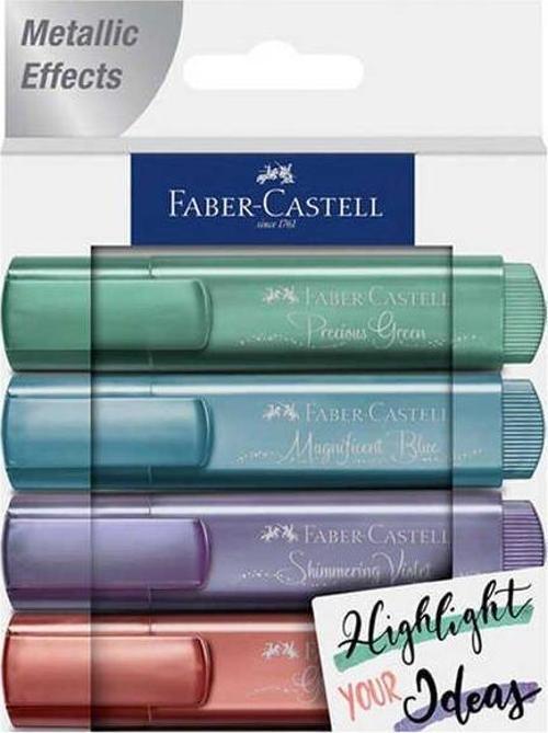 Faber-Castell Fosforlu Kalem 46 Metalik 4'lü