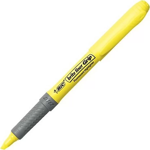 Brite Liner Grip Kalem Tipi Sarı Fosforlu Kalem (5 li Paket)