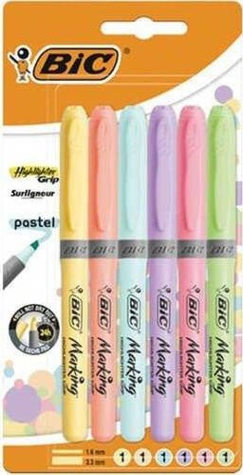 Grip Fosforlu Kalem Pastel 6'lı Set